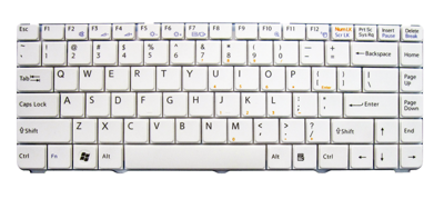 Replacement laptop keyboard SONY Vaio VGN-NS VGN-NR PCG-7151M PCG-7161M (WHITE)