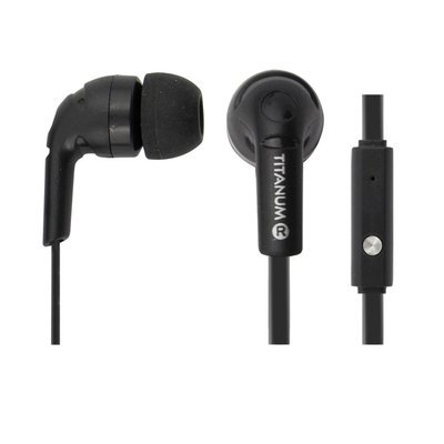 TITANUM STEREO EARPHONES WITH MICROPHONE TH109K BLACK