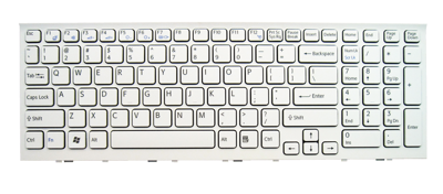 Klawiatura do laptopa SONY Vaio VPC-EH PCG-71811M PCG-71911M (Z RAMKĄ, BIAŁA)